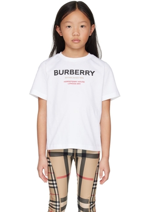 Burberry Kids White Horseferry T-Shirt
