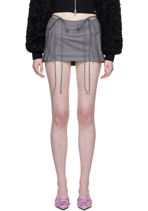 Nφdress Gray Low-Waist Miniskirt