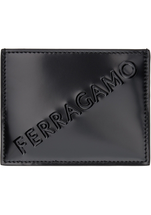 Ferragamo Black Embossed Card Holder