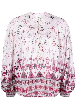MARANT ÉTOILE Salika cotton-blend blouse - Pink
