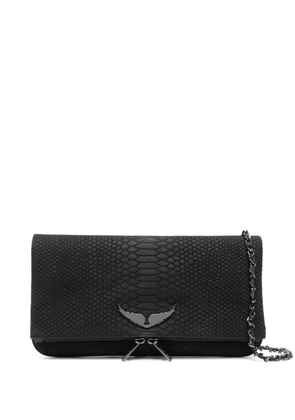 Zadig&Voltaire crocodile-embossed crossbody bag - Black