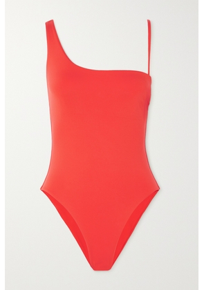 Max Mara - Clara Asymmetric Ruched Swimsuit - Orange - x small,small,medium,large,x large