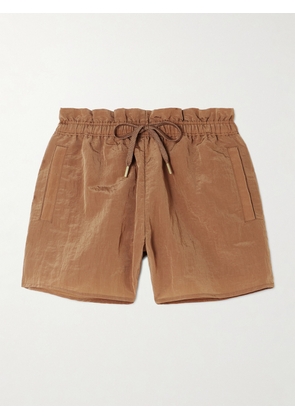 Varley - Tulair Crinkled-shell Shorts - Brown - x small,small,medium,large