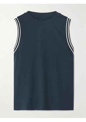 Varley - Wellings Striped Stretch Recycled-jersey Tank - Blue - xx small,x small,small,medium,large