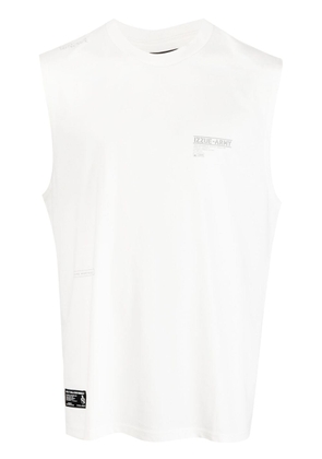 izzue logo-print cotton tank - White