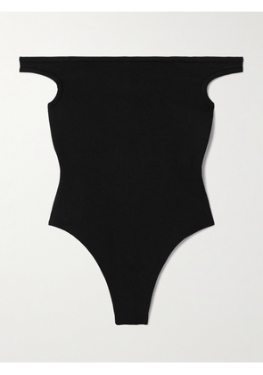David Koma - Off-the-shoulder Jersey Bodysuit - Black - UK 6,UK 8,UK 10,UK 12,UK 14