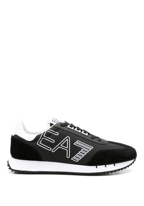 Ea7 Emporio Armani logo-print panelled sneakers - Black