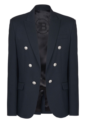 Balmain button-detailed wool blazer - Blue