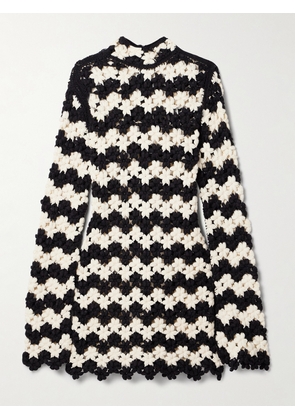 ALIX OF BOHEMIA - Romy Open-knit Cotton Mini Dress - Blue - x small,small,medium,x large