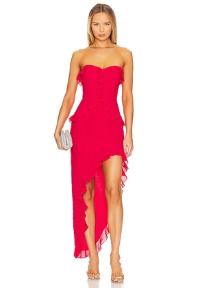 Amanda Uprichard Anessa Gown in Red. Size M.