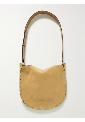 Isabel Marant - Oskan Studded Suede Shoulder Bag - Neutrals - One size