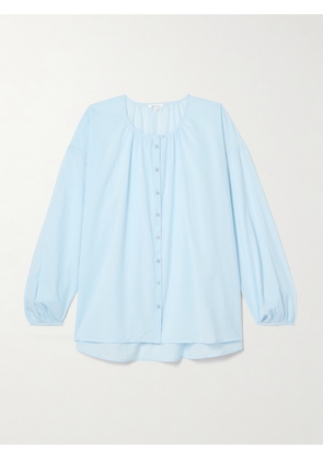 Skin - Blair Organic Cotton-voile Shirt - Blue - 0,1,2,3,4,5