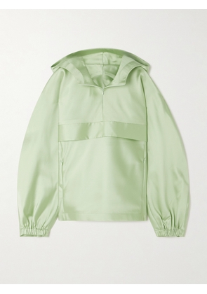 CARVEN - Oversized Satin-twill Hooded Jacket - Green - FR34,FR36,FR38