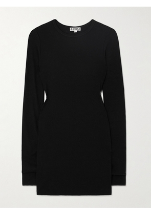 ÉTERNE - Ribbed Stretch-jersey Mini Dress - Black - x small,small,medium,large,x large