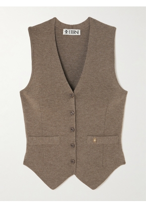 ÉTERNE - Paige Embellished Cashmere Vest - Neutrals - XS/S,M/L,L/XL