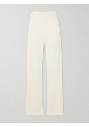 ÉTERNE - Cotton And Modal-blend Jersey Track Pants - Cream - x small,small,medium,large,x large