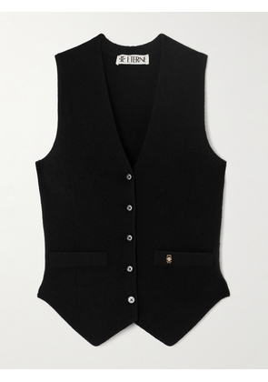 ÉTERNE - Paige Embellished Cashmere Vest - Black - XS/S,M/L,L/XL
