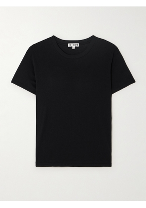 ÉTERNE - Short Sleeve Boyfriend Tee Cotton And Modal-blend Jersey T-shirt - Black - x small,small,medium,large,x large
