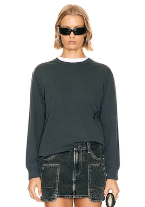 Alexander Wang Essential Tee in Charcoal. Size XS.