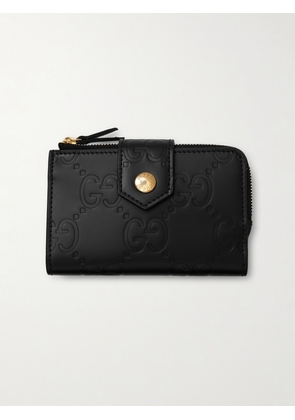 Gucci - Gg Debossed Leather Wallet - Black - One size