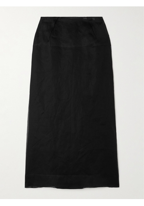 CARVEN - Cotton-gauze Midi Skirt - Black - FR34,FR36,FR38,FR40,FR42