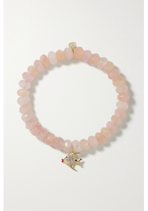 Sydney Evan - Clownfish 14-karat Gold, Morganite, Diamond And Enamel Bracelet - Pink - One size