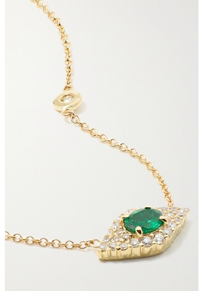 Jacquie Aiche - 14-karat Gold, Emerald And Diamond Necklace - One size