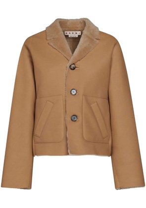 Marni reversible shearling jacket - Brown
