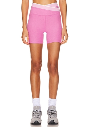 Beyond Yoga Spacedye In The Mix Biker Short in Pink. Size S, XL, XS.