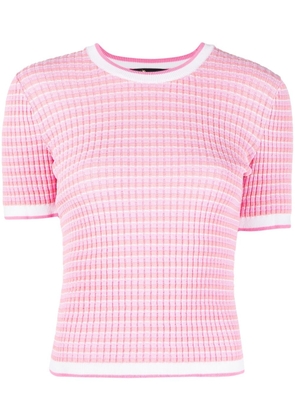 Maje striped knitted top - Pink