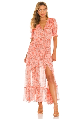 MISA Los Angeles Parisa Dress in Coral. Size M.
