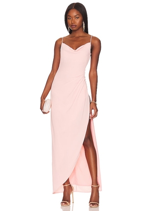 MORE TO COME Catalina Wrap Maxi Dress in Blush. Size XS.