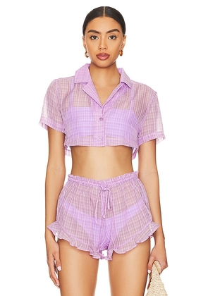 Lovers and Friends Daydreamer Crop Top in Lavender. Size XS.