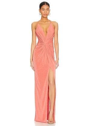 Katie May Pixie Gown in Tangerine. Size L, S, XL, XS.