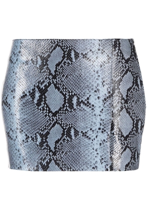 16Arlington Minerva snakeskin-print mini skirt - Blue