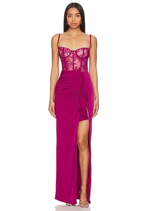 Katie May Willow Gown in Fuchsia. Size L, XS.