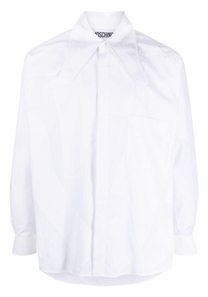 Moschino pointed-collar cotton shirt - White