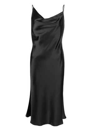 Blanca Vita drapped satin-finish dress - Black