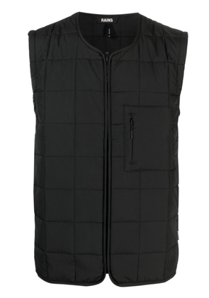 Rains Liner zip-up quilted vest - Black