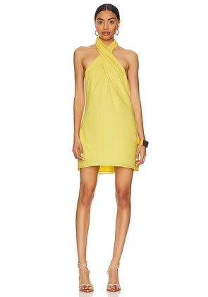 Show Me Your Mumu Jasmine Halter Mini Dress in Yellow. Size S.