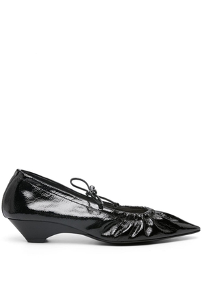 Bimba y Lola 40mm leather court shoe - Black