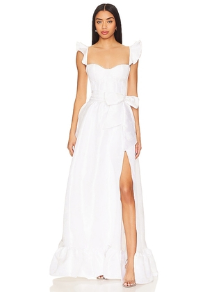 V. Chapman Veronica Corset Gown in White. Size 4.