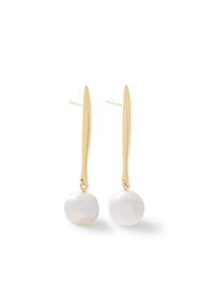 Monica Vinader Nura pearl drop earrings - Gold