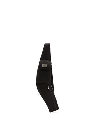 Dolce & Gabbana logo-plaque zipped belt bag - Black