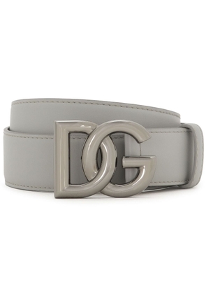 Dolce & Gabbana DG-logo buckle leather belt - Grey