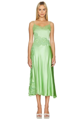 Ulla Johnson Lucienne Dress in Green. Size 12, 2.