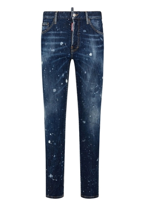 Dsquared2 paint-splatter skinny-cut jeans - Blue