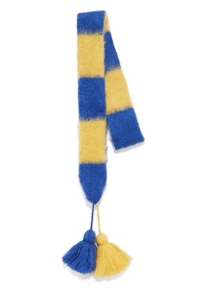 Marni striped-pattern thin scarf - Blue