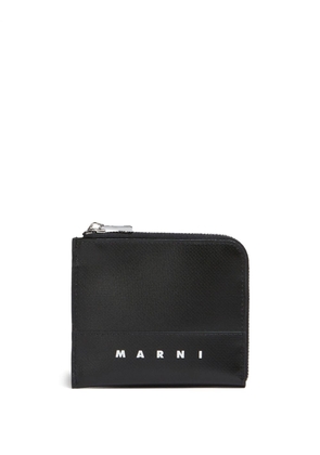 Marni logo-print zip-around wallet - Black
