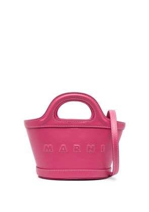 Marni Tropicalia embossed-logo tote - Pink
